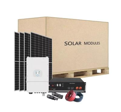 China 8kw PV Home System Hybrid Solution Hybrid Solar Power With 8kw Hybrid Solar Inverter for sale