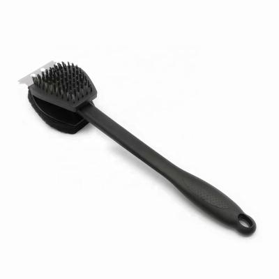 China Easily Cleaned BBQ Grill Brush Polyester Steel Wire Grill Cleaning Brushes Grill Tools Brush and Scraper for sale