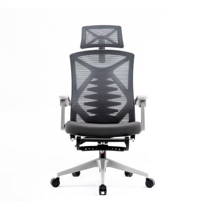 China Free Sample (Height) OEM High Adjustable Back Swivel Ergonomic Mesh Office Chair With Footrest for sale