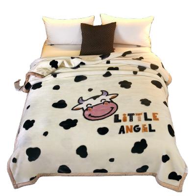 China ASIA QUEEN FULL Plush Fleece Factory EASY CARE 100% EASY CARE A&B Style Luxury LARGE Blanket Heavy Blanket Printed Raschel Bed Blanket for sale