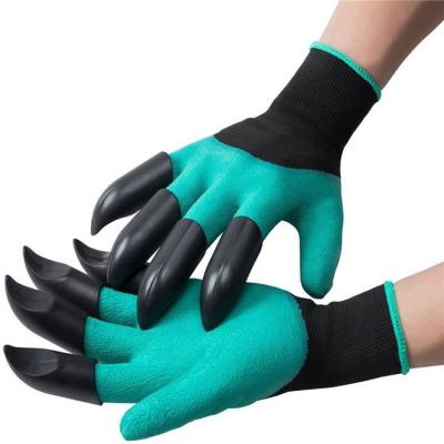 China Durable New Type Gardening Utensils Rack Attractive Price New Digging Gloves Garden Gloves With Claws for sale