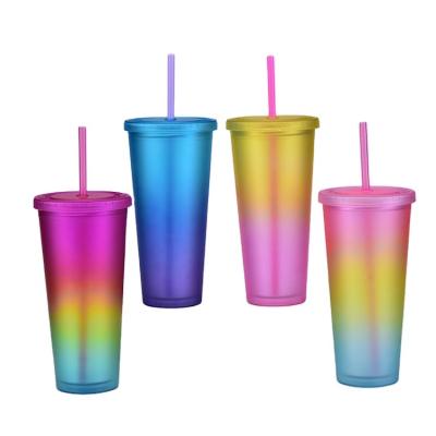 China New Type Viable Good Price Plastic Drink Cups Custom Logo Plastic Cup With Dome Lid for sale