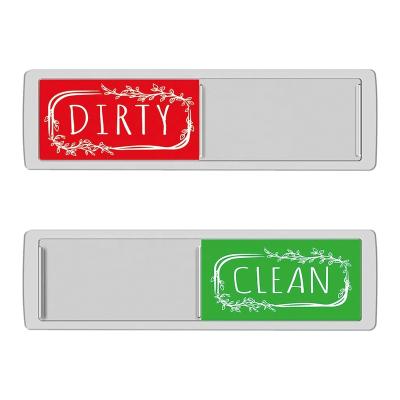 China New Letter Design Sliding Dishwasher Dirty Clean Magnet Sign Indicator, Super Strong Magnet with Adhesive Stickers for sale