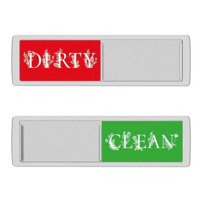 China New Letter Design Sliding Dishwasher Dirty Clean Magnet Sign Indicator, Super Strong Magnet with Adhesive Stickers for sale