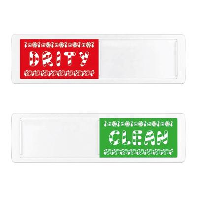 China New Shape Design Sliding Dishwasher Clean Dirty Magnet Sign Indicator, Christmas Style, Super Strong Magnet with Adhesive Stickers for sale