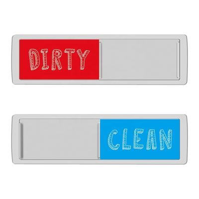 China New Shape Design Sliding Dishwasher Dirty Clean Magnet Sign Indicator, Super Strong Magnet With Adhesive Stickers for sale