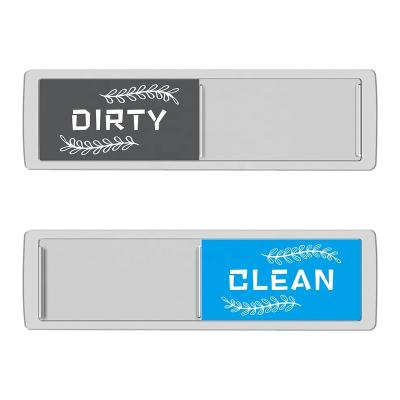 China New Shape Design Sliding Dishwasher Dirty Clean Magnet Sign Indicator, Super Strong Magnet With Adhesive Stickers for sale