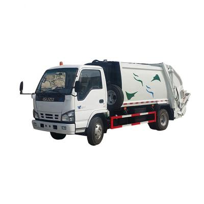 China food & Beverage Plant 1suzu 4X2 6 Cubic Meter Garbage Compactor Trucks 6cbm Compression Garbage Truck for sale