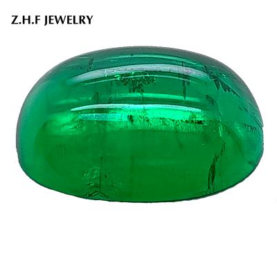 China Emerald Lab Grown Emerald Colombian Hydrothermal Loose Oval 24.1*20.56MM 35.5CT Gemstones for sale