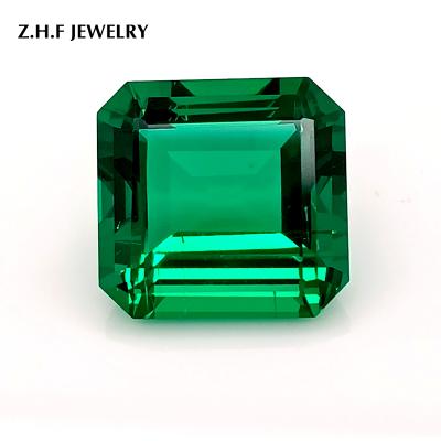 China Emerald Lab Grown Emerald Colombian Hydrothermal Loose Octagon 12.66*13.17MM 8.42CT Gemstones for sale