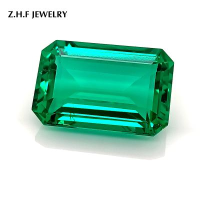 China Hydrothermal Loose Octagon 19.6*13.18MM 15.53CT Emerald Lab Grown Emerald Colombian Gemstones for sale