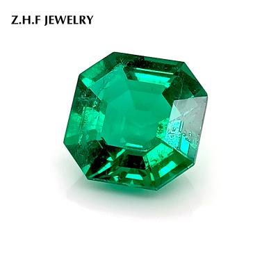 China Emerald Lab Grown Emerald Colombian Hydrothermal Gemstones Octagon Loose Square 11.07MM 4.98CT for sale