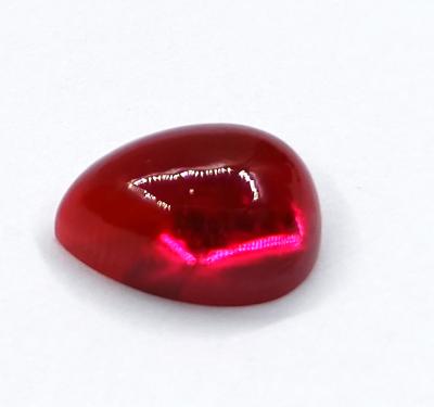 China ZHF Wholesale Red And Cut Pear Created From Ruby Synthetic Loose Gemstones CABIN for sale