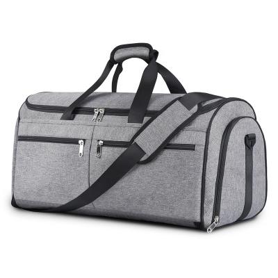 China Travel Bag Sport Bag Duffle Bag Grey Handbag Suitcase Suit Duffel Bags for Men Women Carry on Garment Bag for Travel Garment Duffle Bag with Shoe Compartment for sale