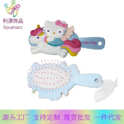 China Wholesale Cartoon Hello Cushion KT Hair Comb Professional Single Hair Brush Manufacturer Hair Brushes For Kids for sale