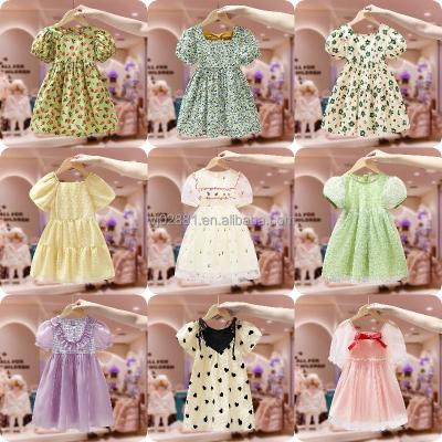 China New Anti-wrinkle Spring Lantern Snow Princess Party Dress Sweet Beauty Children's Dress/Summer Short Sleeve for sale