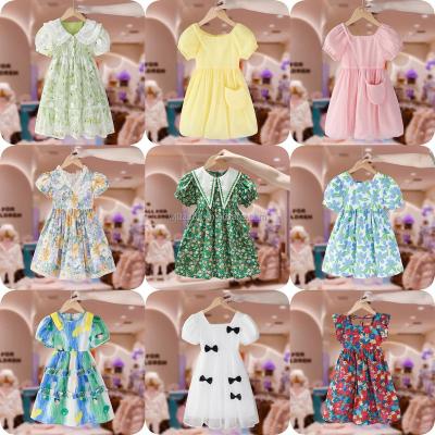 China new Anti-wrinkle fashion birthday dress cotton girl princess Party Dress 0-8 Y girl party skirt for sale