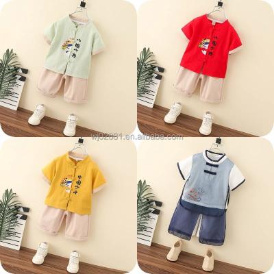 China New Children's Casual Sleeve Shorts Set Fashion Casual Shirt+Short Boys' Formal Set for sale