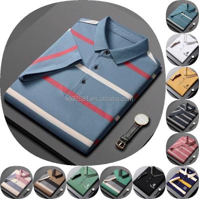 China High Quality Anti-Wrinkle Fashion Plain Textured Custom Logo Mens Polo T-Shirt Knitted Cotton Golf Apparel Sportswear for sale