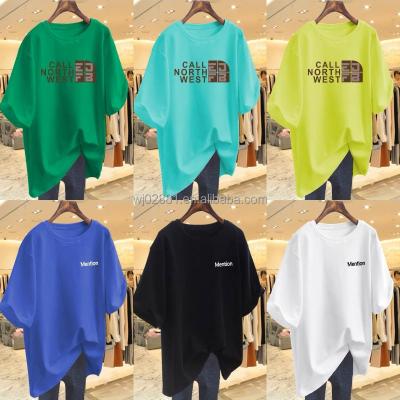 China 2023 Round Neck Short Sleeve Fashion Letter-Printed New Custom QUICK DRY Casual Women's T-Shirt for sale