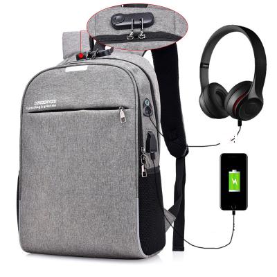 China With Popular USB USB Backpack Password Lock School Bag Oxford Cloth Backpack Laptop Bag Filling Bag for Men and Women for sale