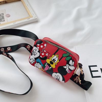 China 2021 RFID Winter Fall New Pu Inspired Cute Duck Cartoon Bag Kids Pocket Leather Coin Clips Small Shoulder Bags for sale