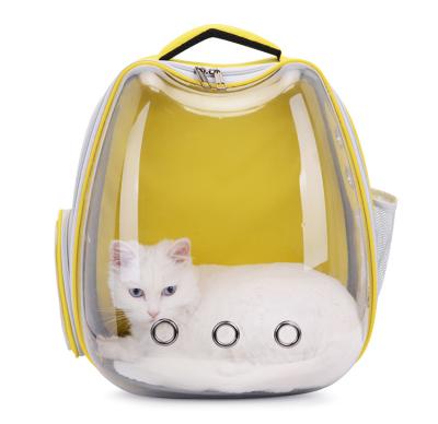 China Wholesale Fashion Breathable Customize Colors Breathable Transparent Pet Cat Dog Travel Carrier Carrying Basket Backpack Walking Bag for sale