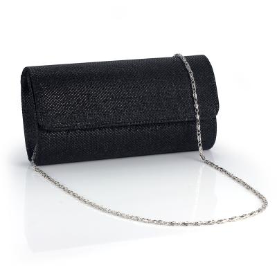 China Satin 2022 Luxury Black Mini Women Clutch Bag Chain Satin Purses Evening Clutches Shoulder Handbags With Thin Chain Strap for sale