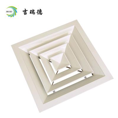 China Aluminum Alloy Aluminum Alloy Ceiling Air Diffuser Ventilation Supply Air Grille Split Square Decorative Diffuser Adjustable Air Diff for sale