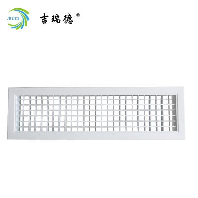 China Fixed Linear Plastic Ducted Air Conditioner Diffuser Adjustable Double Blade Blade Grill Air Outlet for sale