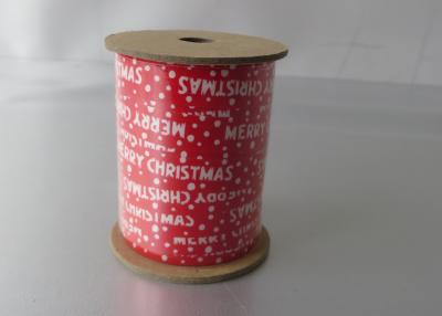 China Weißes und rotes breites Weihnachtsdruckte WINDENband-Spule mit pp. Laminagted 130U zu verkaufen