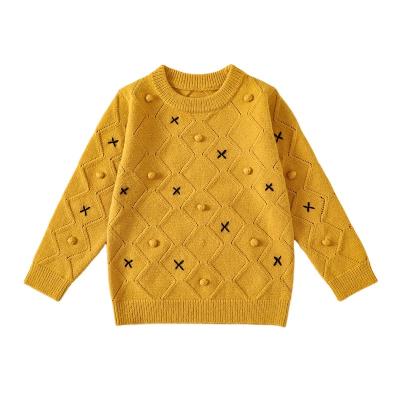 China Baby Boy Girl Kids Pullover Solid Knitted Casual Sweater Anti-Shrink Korean Clothes For Kids Sweaters For Kids for sale