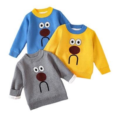 China Custom Winter Cartoon Sweater Anti-Shrink Sweatshirt For Toddler Kids Boys Sheath Long Pullover Shirt Tops Shirt 12 Months-5 Years for sale