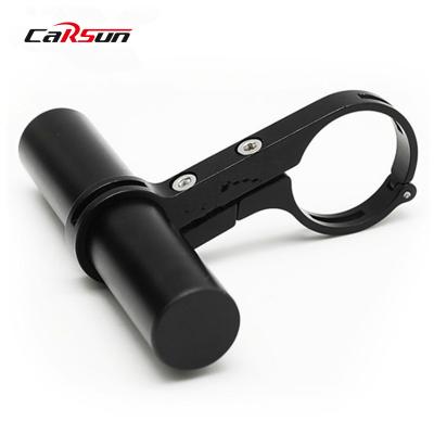 China Durable CARSUN Bike Handlebar Extended Bracket Headlight Mount Bar MTB Bicycle Cycling Lamp Support Rack Stand Flashlight Carbon Holder for sale