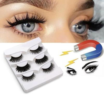 China Low MOQ Wholesale Free Sample Canton False Eyelashes natural soft $1 Human Logo False Eyelashes wholesale magnetic 3D mink eyelash lashesfal for sale