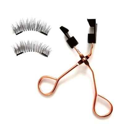 China Natural Soft Magnetic Eyelash Curler With Soft Magnetic False Eyelashes Set Easy To Wear Magnetic Lashes No Stick No Need Eyelashes for sale