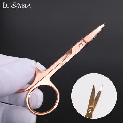 China Small Cursavela Cursavela Lash Professional Scissor For Eyebrow Nose Hair Eyelash Makeup Tool Dolphin Tweezers By Scissors for sale