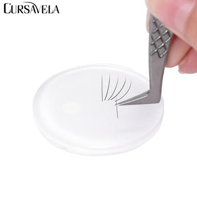 China Clean and Remove Eyelashes from Eyelash CURSAVELA 2pcs Grafted Quick False Eyelash Silicone Pad Flower Pad for Lashes Extensions Lash Makeup Tools for sale