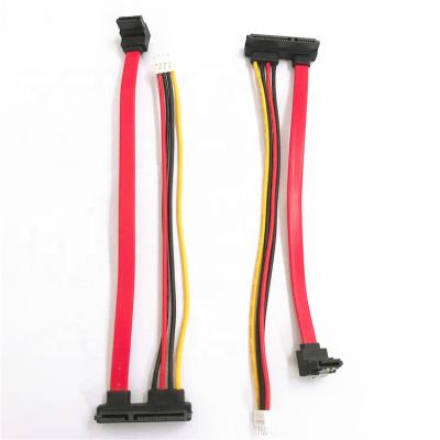 China Data Transfer Power SATA Cable Data Transfer Power 7+15 22pin female+SCN-4P Connector with 21149 26AWG 160/150mm for sale