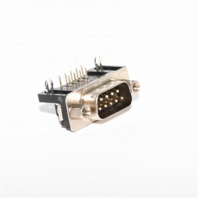 China DR 9Pin /DB 9P male with screws VGA double row and fork D-SUB connector S10-23009-00 for sale