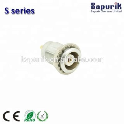 China audio & S series vedio video audio half moon metal circular connectors 4 pin socket ERA.1S.304.CLL push pull solder type for sale