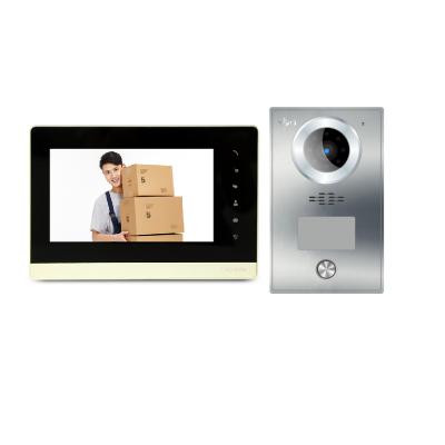 中国 Villa VDP KIT Door Phone 7 inch Touch Screen Monitor Flat to Flat ODM Linux IP Video Intercom System 販売のため