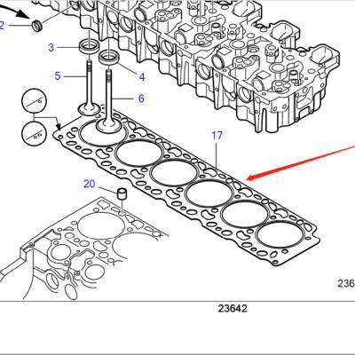 China cylinder head gasket VOLVO-PENTA TAD734GE Volvo-penta 20833938 for sale