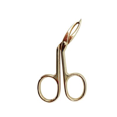 China Good Quality Custom Logo Stainless Steel Gold Ergonomic Professional Tweezers Scissors Trimming Eyebrow Tweezers for sale