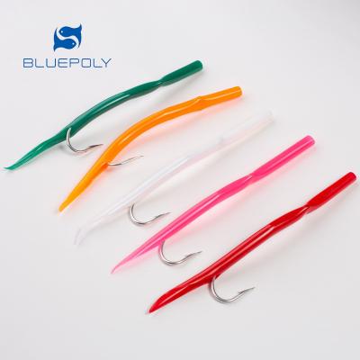 China Soft Rubber Bait Plastic Lure Eel Hook Size 6