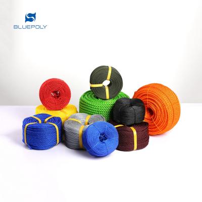 China For Fishing Industrial 3 Strands Twisted Rope Polypropylene Rope Nylon PE Rope for sale