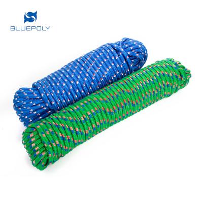 China Used In Home Colorful Braided Rope PP Polypropylene Braided Rope For Fishing For Boat for sale