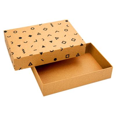 China Recycled Materials Custom Design Mounted Kraft Paper Cardboard Jewelry Gift Packaging Box With Lid And Base for sale