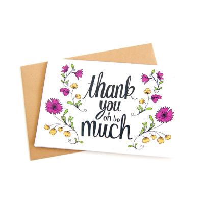 China Thank You Card Cheap Price Promotional Custom Printed Business Thank You Card for sale