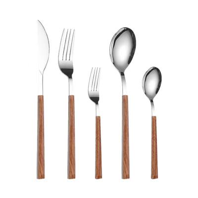 China Sustainable Factory Direct  Marbled Handle Set  Flatware Stainless Steel Cutlery Set for sale